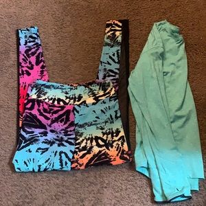 Colorful leggings and matching top